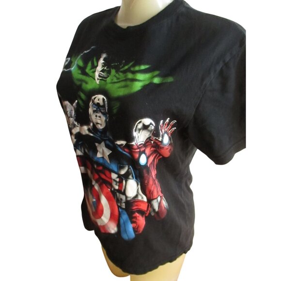 Women's Small T-shirt Marvel Avengers Assemble Mens XS T-Shirt Black S Cotton - Picture 3 of 6